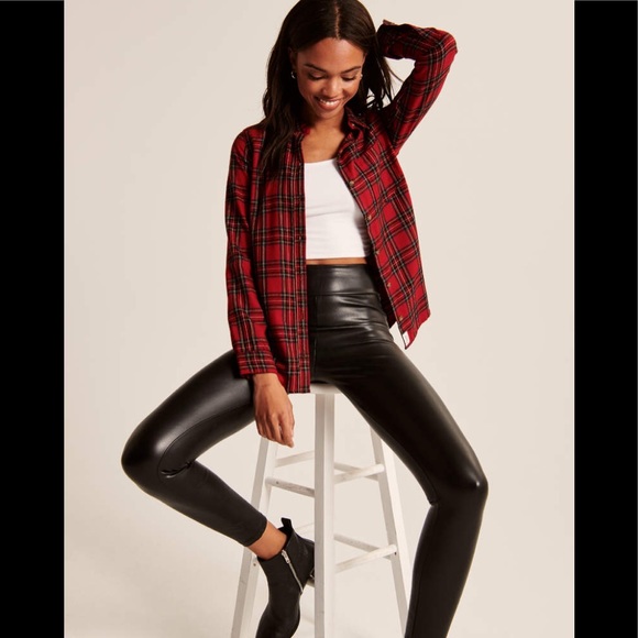 Abercrombie & Fitch Tops - NWOT Red plaid flannel Abercrombie and Fitch a&f